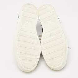 مملوكة مسبقًا Louis Vuitton Blue Fabric and Leather Low Top Sneakers Size 42.5