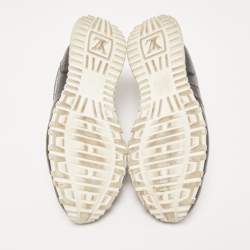 Louis Vuitton Black Croc Embossed Leather Run Away Sneakers Size 42.5