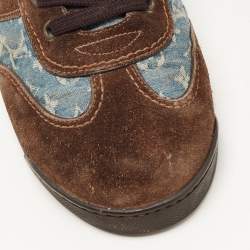 Louis Vuitton Brown Suede And Monogram Canvas Energie Low Top Sneakers Size 42