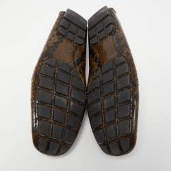 Louis Vuitton Two Tone Python Monte Carlo Loafers Size 42.5