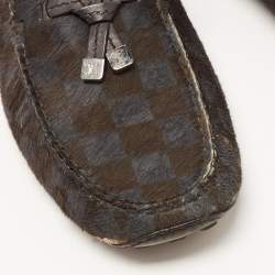 Louis Vuitton Two Tone Calf Hair Slip On Loafers Size 42