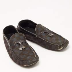 Louis Vuitton Two Tone Calf Hair Slip On Loafers Size 42