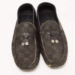Louis Vuitton Two Tone Calf Hair Slip On Loafers Size 42