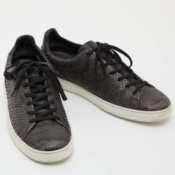 Louis Vuitton Two Tone Python Frontrow Sneakers Size 43.5