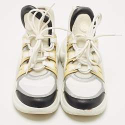 Louis Vuitton Multicolor Mesh and Leather Archlight Low Top Sneakers Size 40.5