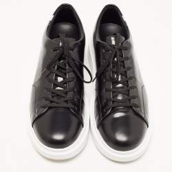 Pre Owned Louis Vuitton Black Leather Beverly Hills Sneakers Size 44