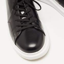 Pre Owned Louis Vuitton Black Leather Beverly Hills Sneakers Size 44