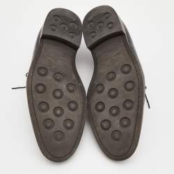 Pre Owned Louis Vuitton Blue Leather and Denim Lace Up Derby Size 43