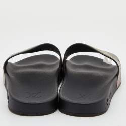  Louis Vuitton Multicolor Iridescent Monogram Rubber Waterfront Slides Size 43