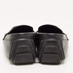 Pre Owned Louis Vuitton Black Leather Monte Carlo Loafers Size 43