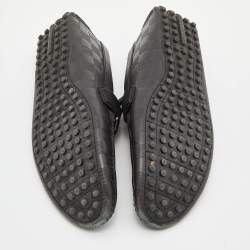 Louis Vuitton Black Damier Infini Leather Hockenheim Slip On Loafers Size 42