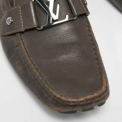 Louis Vuitton Dark Brown Leather Monte Carlo Loafers Size 43.5