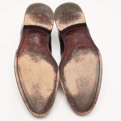 Pre Owned Louis Vuitton Black Leather Lace Up Oxford Size 43