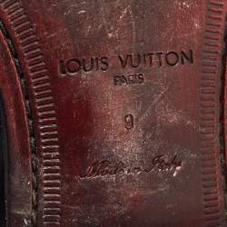 Pre Owned Louis Vuitton Black Leather Lace Up Oxford Size 43