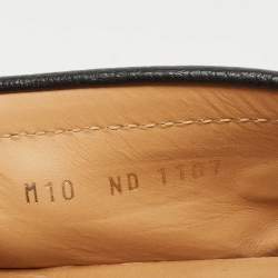 Louis Vuitton Black Leather Slip On Loafers Size 44
