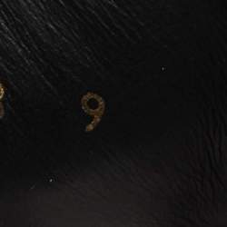 Pre Owned Louis Vuitton Black Damier Nylon and Leather Fastlane Low Top Sneakers Size 43