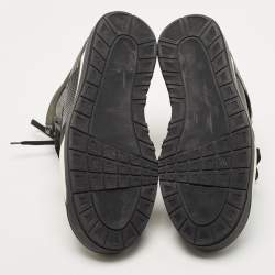 مملوكة مسبقًا Louis Vuitton Black Perforated Leather and Nubuck Trailblazer Sneakers Size 43