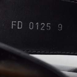 Pre Owned Louis Vuitton Black Leather Cross Strap Sandals Size 43