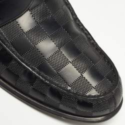 Pre Owned Louis Vuitton Black Leather Hockehneim Loafers Size 43.5
