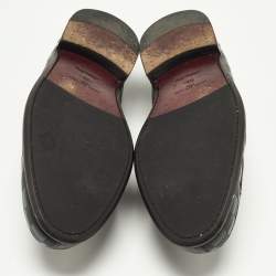 Pre Owned Louis Vuitton Black Leather Hockehneim Loafers Size 43.5