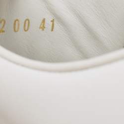 Louis Vuitton White/Brown Monogram Canvas And Leather Lace Up Sneakers Size 41