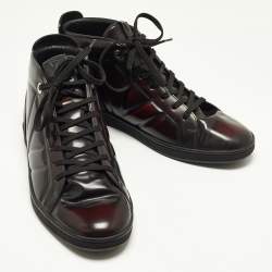 Louis Vuitton Two Tone Leather High Top Sneakers Size 42