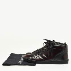 Louis Vuitton Two Tone Leather High Top Sneakers Size 42