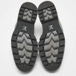 Pre Owned Louis Vuitton Green Canvas Lace Up Sneakers Size 44