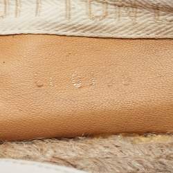 Louis Vuitton White Monogram Canvas Espadrille Flats Size 41