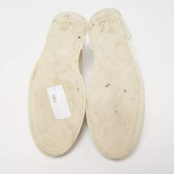 Pre Owned Louis Vuitton Cream Epi Leather Match Up Sneakers Size 43