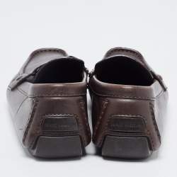 Pre Owned Louis Vuitton Brown Leather Monte Carlo Loafers Size 42