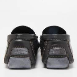 Pre Owned Louis Vuitton Black Leather Monte Carlo Loafers Size 44