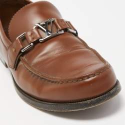 Louis Vuitton Brown Leather Hockenheim Loafers Size 40