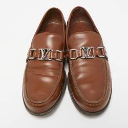 Louis Vuitton Brown Leather Hockenheim Loafers Size 40