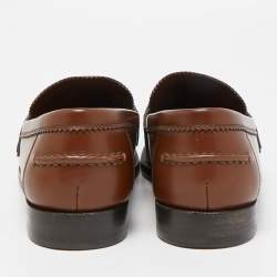 Louis Vuitton Brown Leather Hockenheim Loafers Size 40