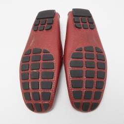 Louis Vuitton Red Leather Monte Carlo Loafers Size 40.5