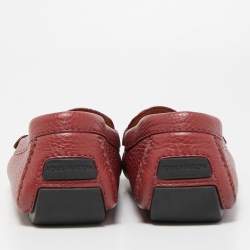 Louis Vuitton Red Leather Monte Carlo Loafers Size 40.5