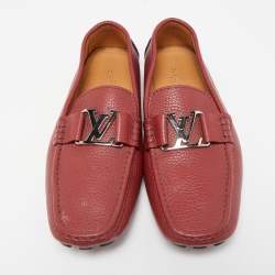 Louis Vuitton Red Leather Monte Carlo Loafers Size 40.5