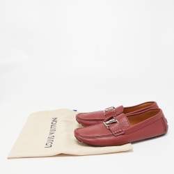 Louis Vuitton Red Leather Monte Carlo Loafers Size 40.5