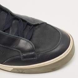 Louis Vuitton Two Tone Leather and Damier Patent High Top Sneakers Size 41.5