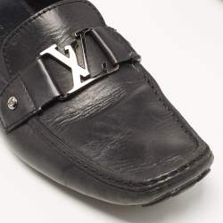 Louis Vuitton Black Leather Monte Carlo Loafers Size 43