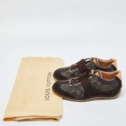 Louis Vuitton Brown Nubuck and Fabric Low Top Sneakers Size 41