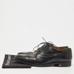 Louis Vuitton Black Leather Lace Up Oxfords Size 44