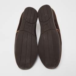 Louis Vuitton Brown Monogram Canvas and Suede Trainer Sneakers Size 45
