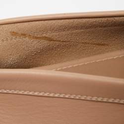 Pre Owned Louis Vuitton Beige  Leather Lombok Slip On Loafers Size 45.5