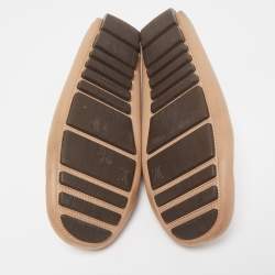 Pre Owned Louis Vuitton Beige  Leather Lombok Slip On Loafers Size 45.5