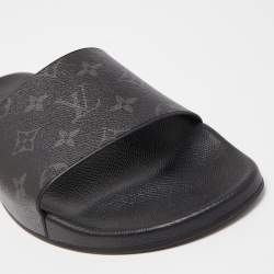 Pre Owned Louis Vuitton Two Tone Monogram Canvas Waterfront Slides Size 45