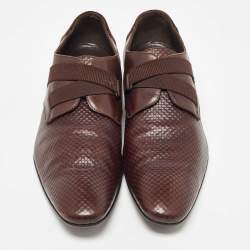 مملوكة مسبقًا Louis Vuitton Brown Damier Leather Slip On Derby Size 43