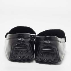 Louis Vuitton Black Leather Penny Loafers Size 45