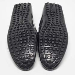 Louis Vuitton Black Leather Penny Loafers Size 45